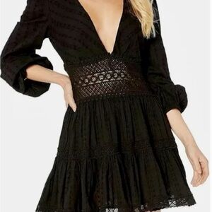 Free People Black Long Sleeve Dress